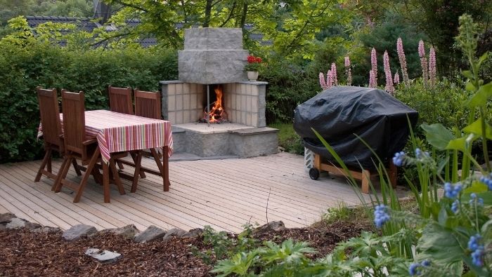 How to Build an Affordable Contemporary Outdoor Fireplace photo